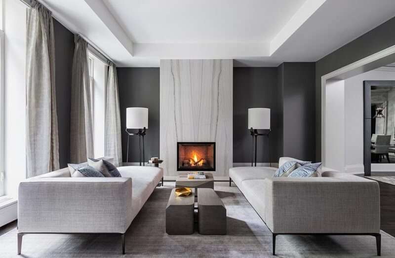 20 Muhteşem Gri ve Beyaz Çağdaş Oturma Odası Tasarımları