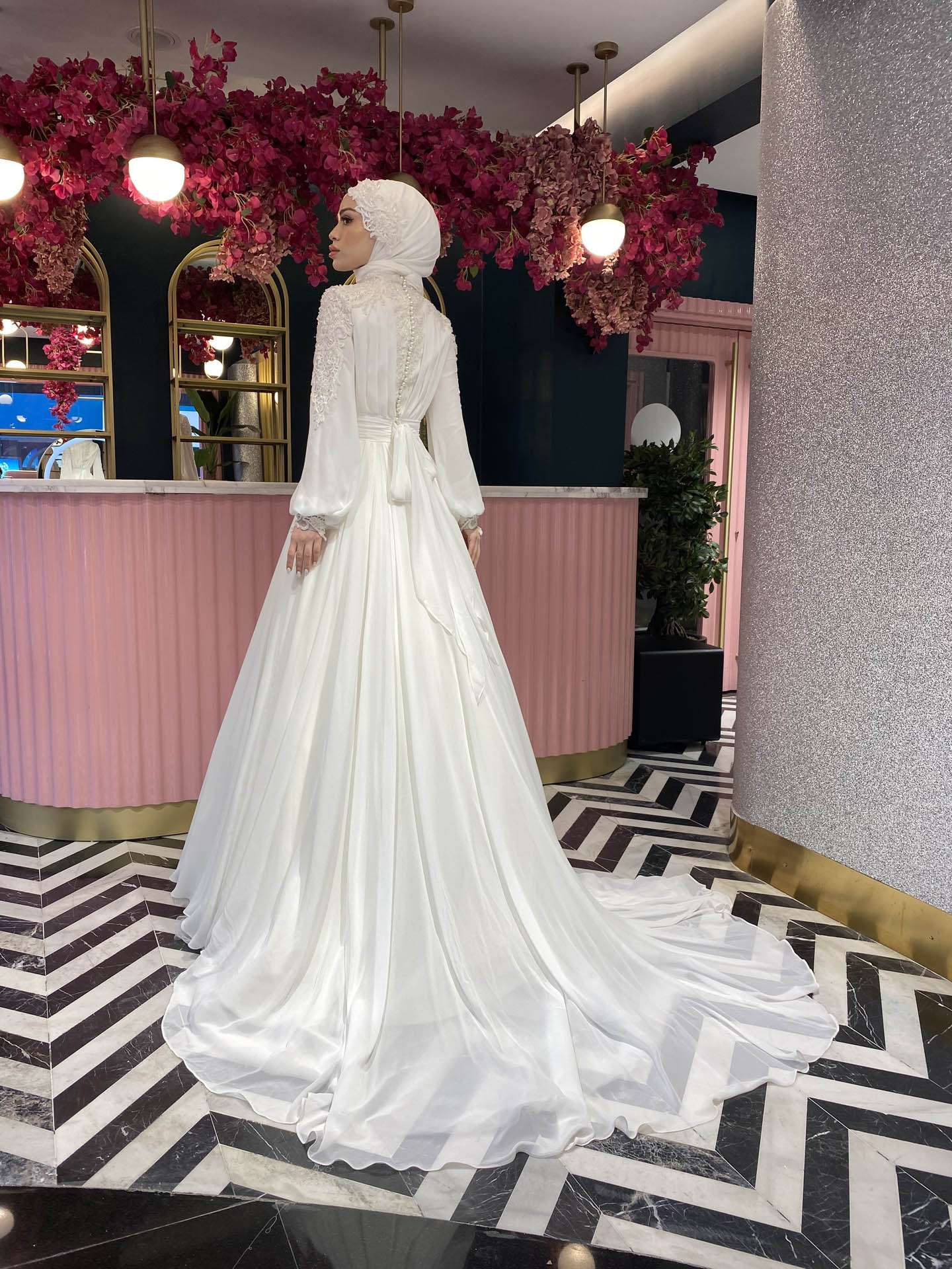 Aysira HELEN Tesettür Gelinlik Model Numarası : 10GLTS008069V01