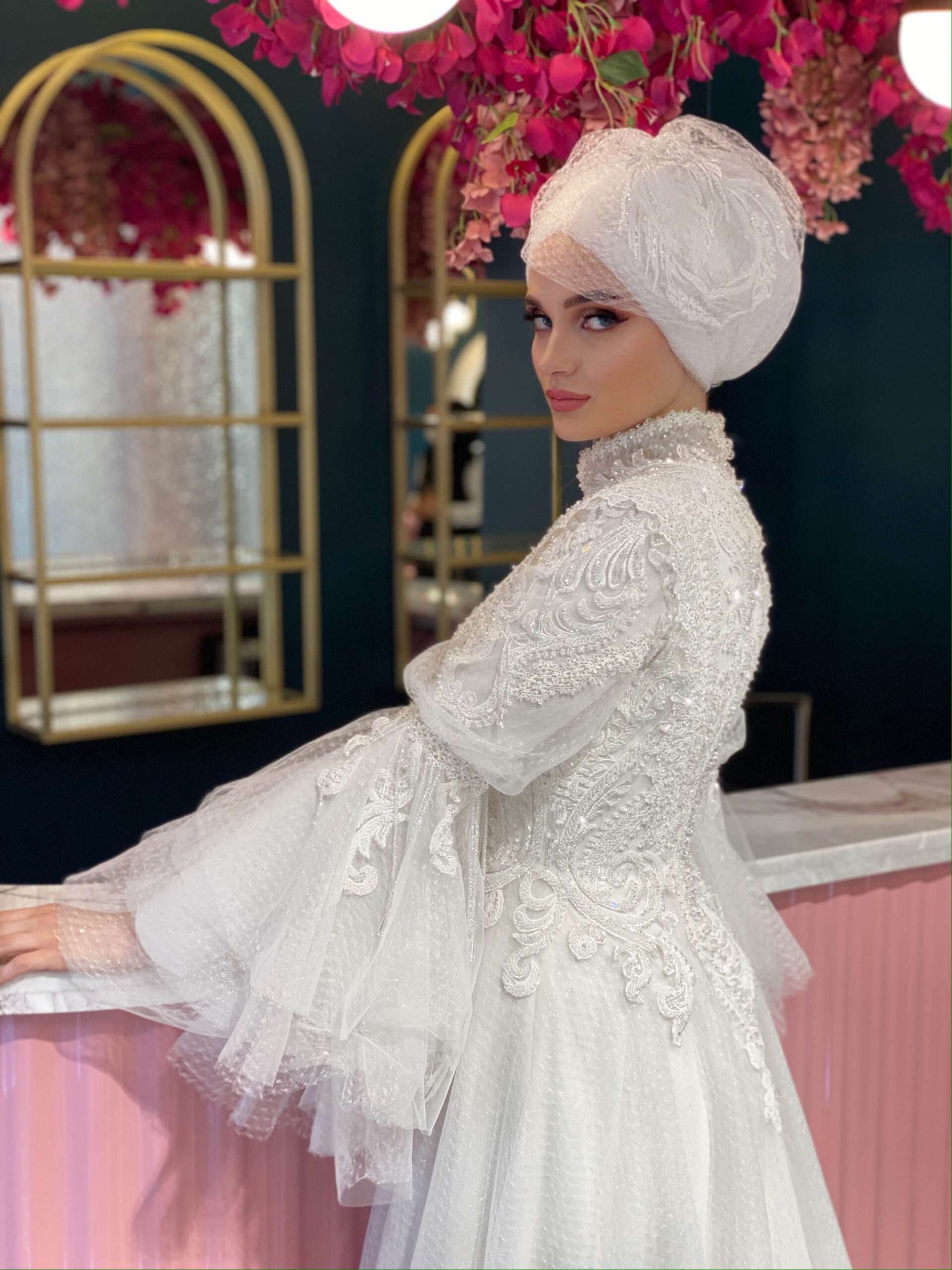 Aysira HELEN Tesettür Gelinlik Model Numarası : 10GLTS003125V01