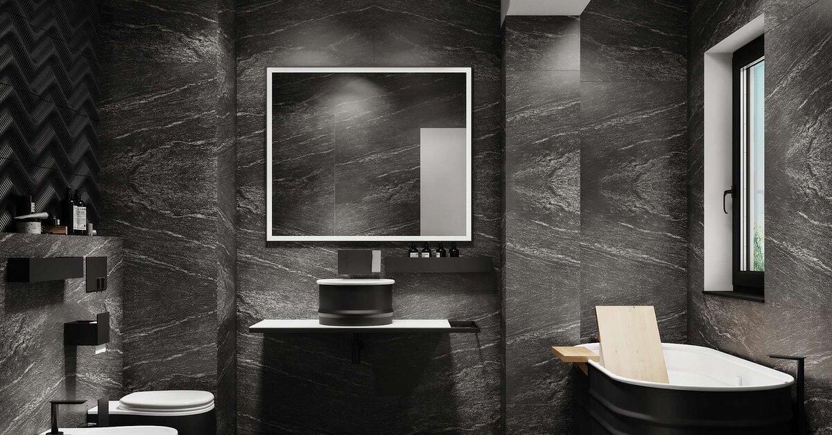 Banyonuz için siyah renk dekorasyon önerileri