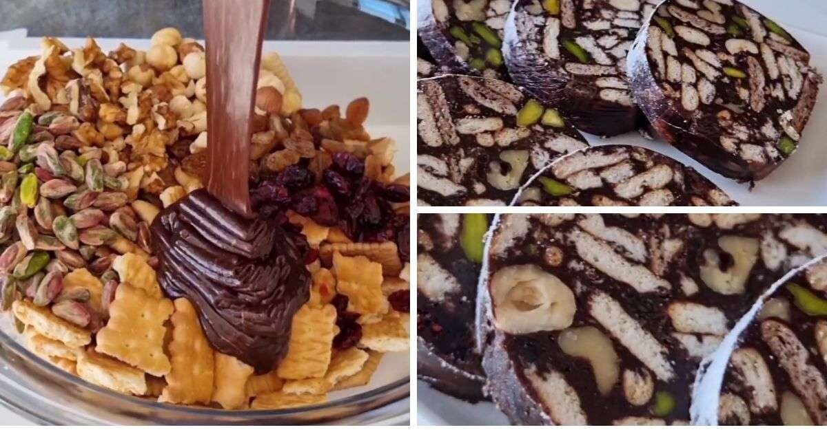 Kuru Yemiş ve Meyveli Mozaik Pasta