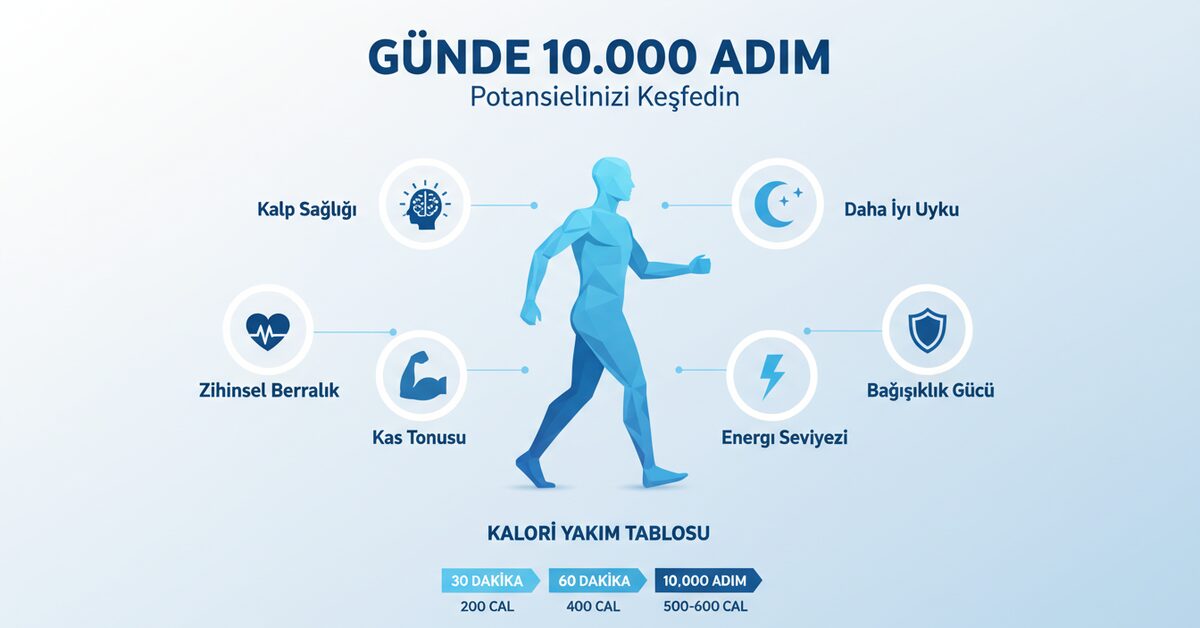 10.000 Adım Kaç Kalori Yakar: Kiloya Göre Tablo ve Hesaplama