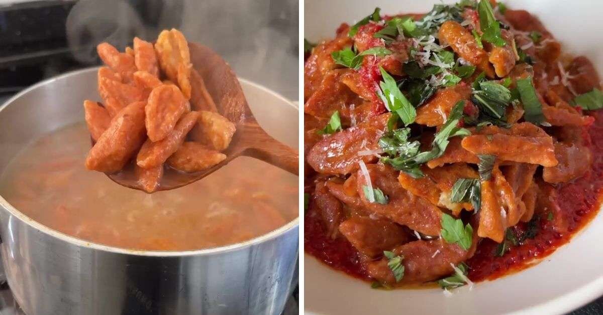 2 Malzemeli Domates Makarna Tarifi