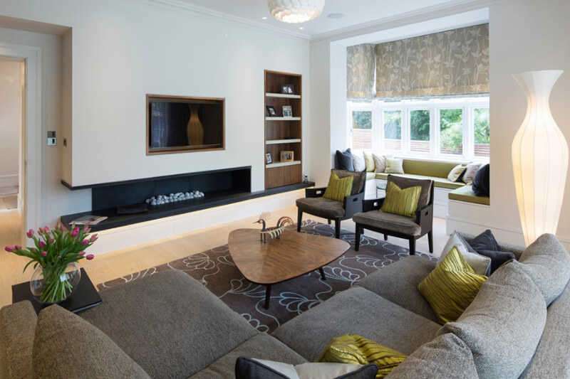 20 Muhteşem Gri ve Beyaz Çağdaş Oturma Odası Tasarımları