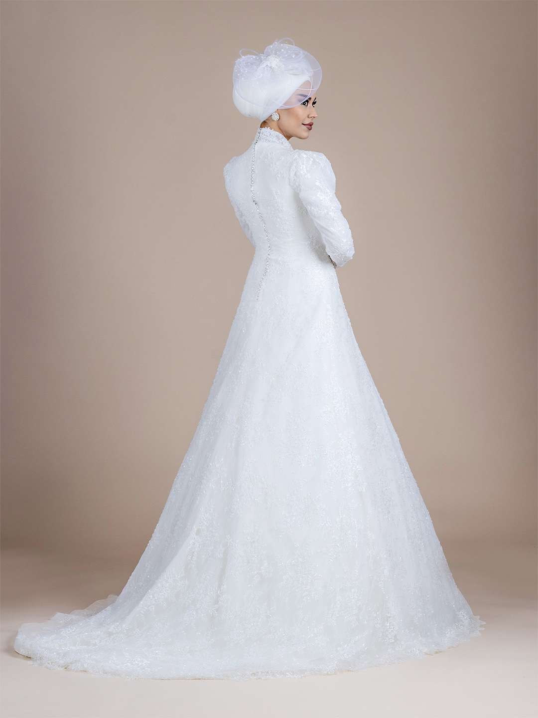 HELEN Tesettür Gelinlik Model Numarası : 10GLTS008139V01