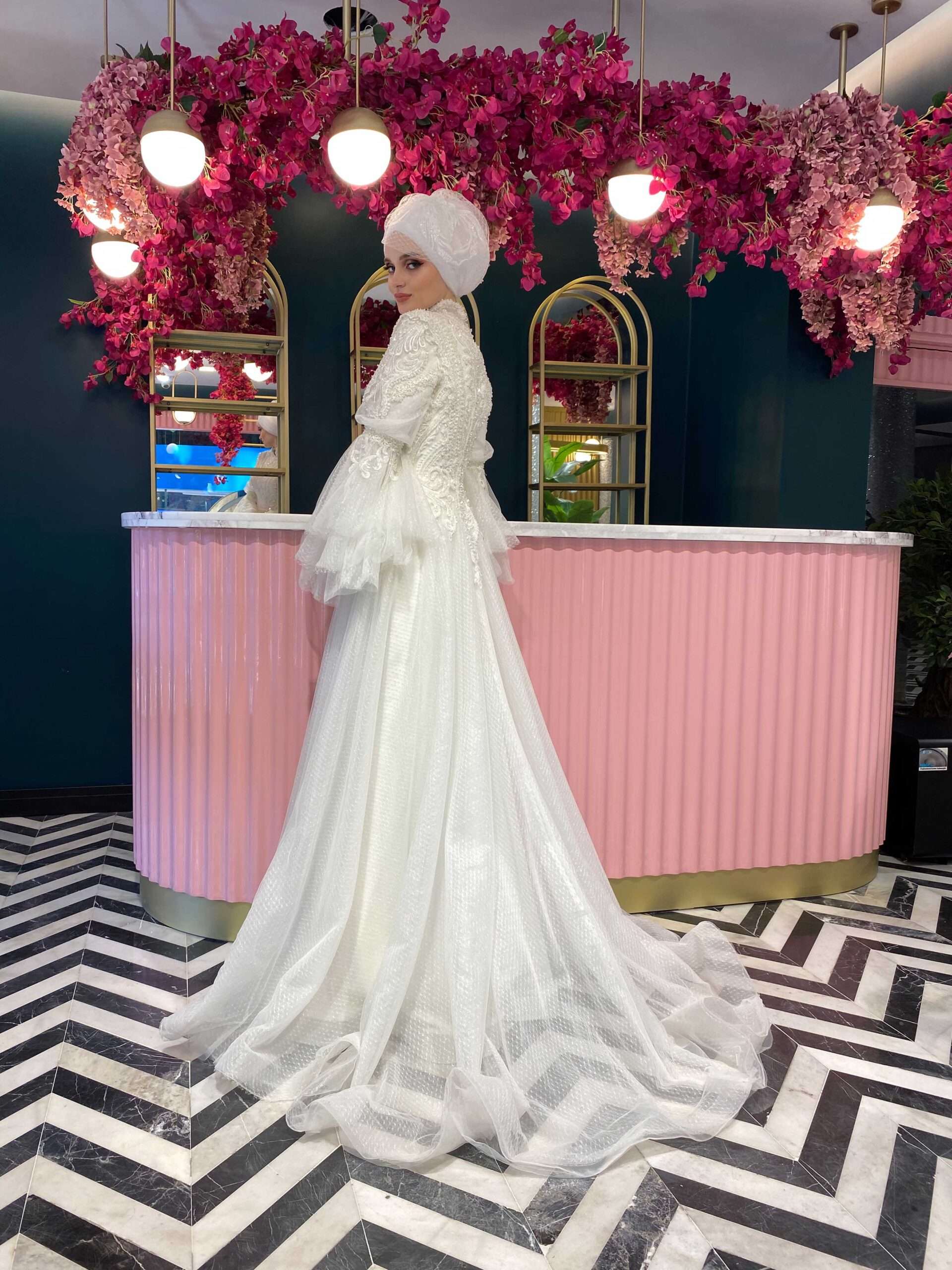 Aysira HELEN Tesettür Gelinlik Model Numarası : 10GLTS003125V01