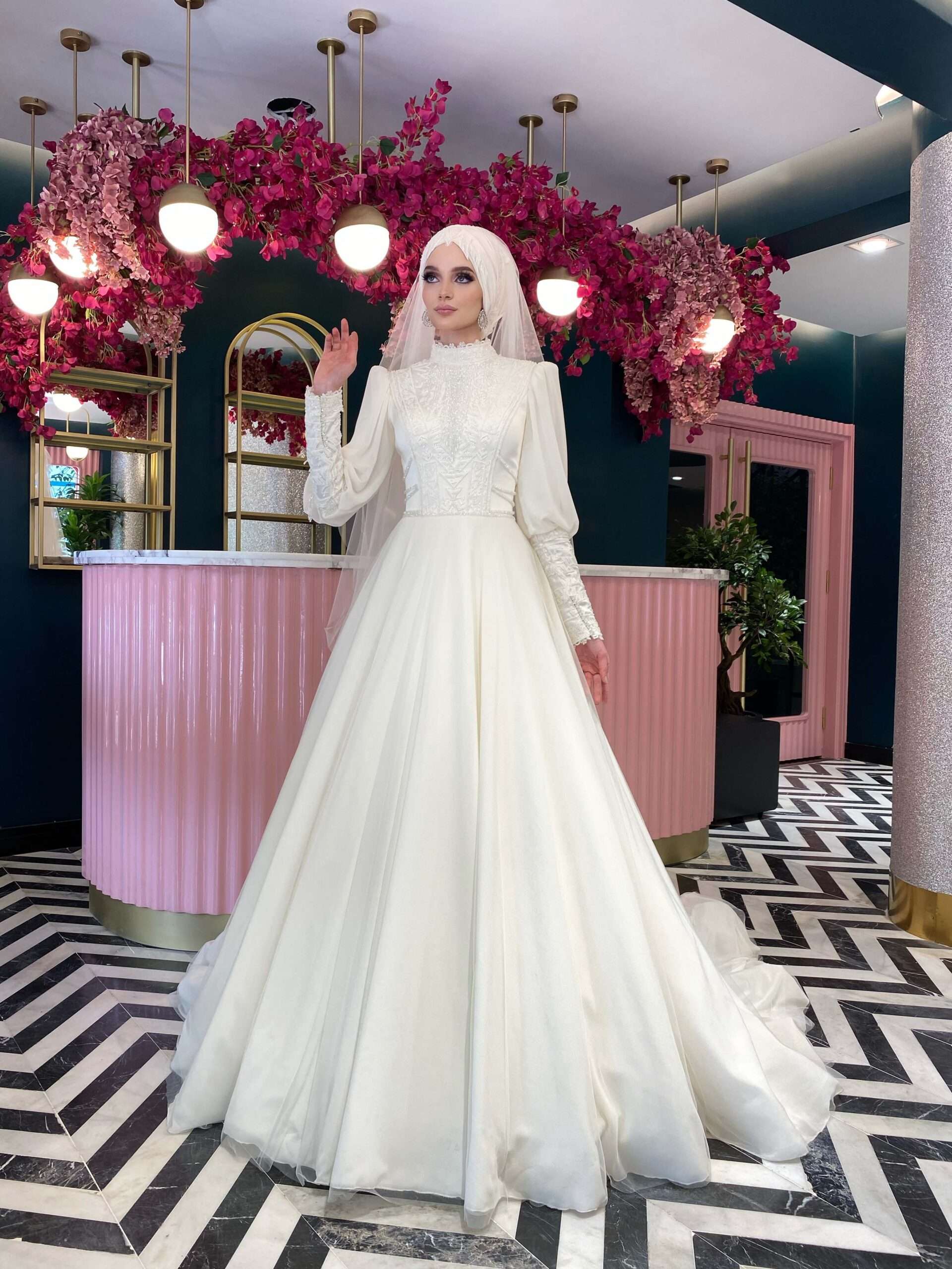 Aysira HELEN Tesettür Gelinlik Model Numarası : 10GLTS006007V01