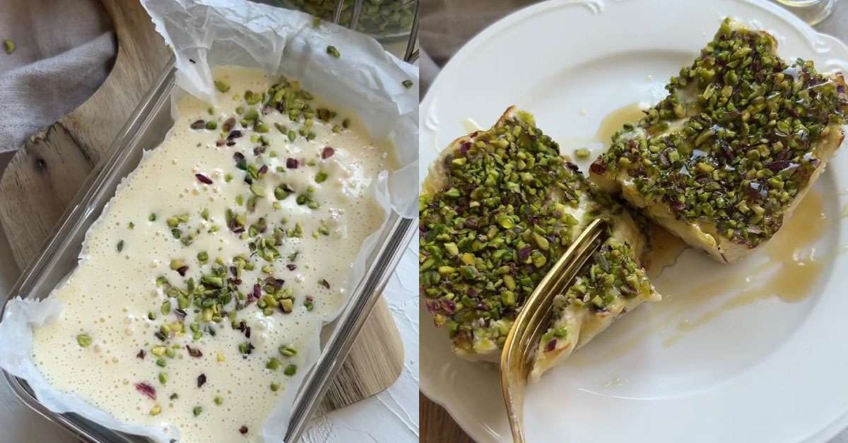 Baklava Tadında Fıstıklı Cheesecake Tarifi