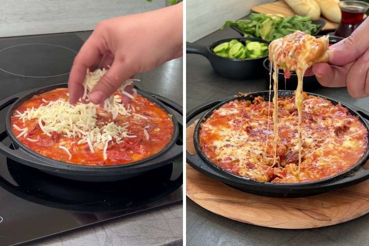 Nefis Bir Kahvaltılık Sucuklu Menemen