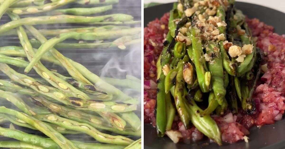 Tablacı Ezmesi Yatağında Izgara Fasulye