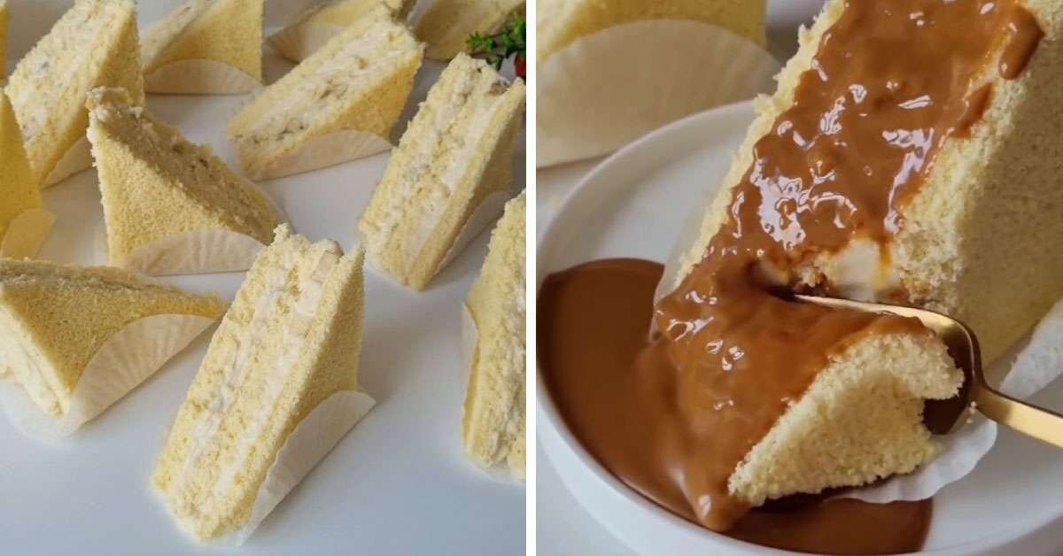 Muzlu Kremalı Üçgen Pasta