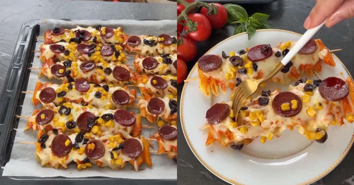 Özel Sosuyla Pizza Makarna Tarifi