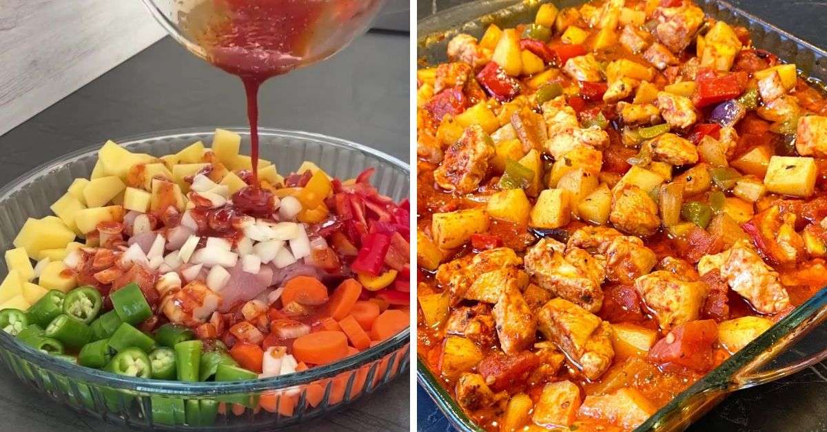 Pratik Fırında Sebzeli Tavuk