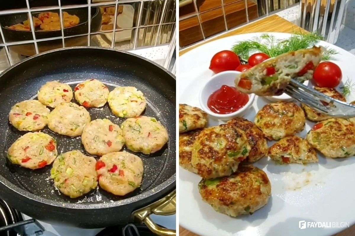 Pratik ve Lezzetli Sebzeli Tavuk Köftesi Tarifi