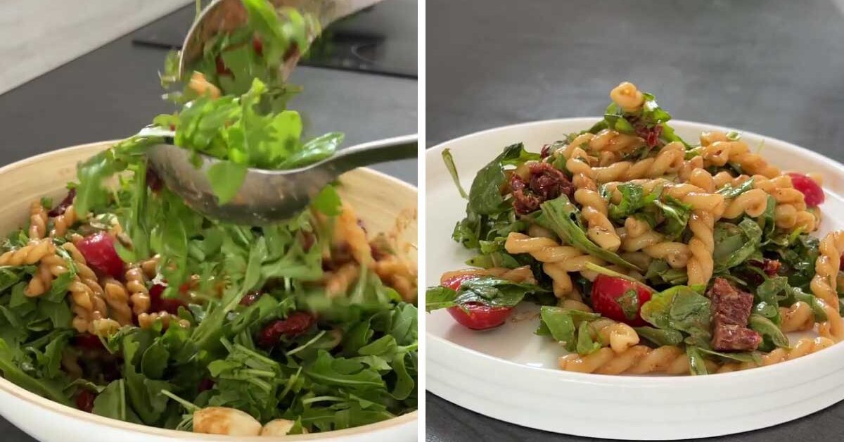 Süper Kolay ve Lezzetli Akdeniz Makarna Salatası