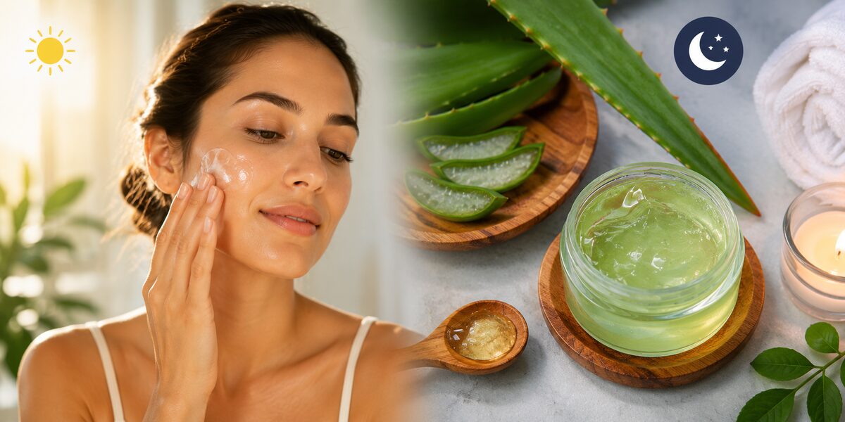 Aloe Vera Jel Yüze Nasıl Sürülür? Gece ve Gündüz Kullanım