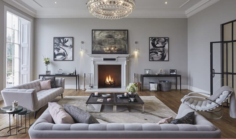 20 muhteşem gri ve beyaz çağdaş oturma odası tasarımları