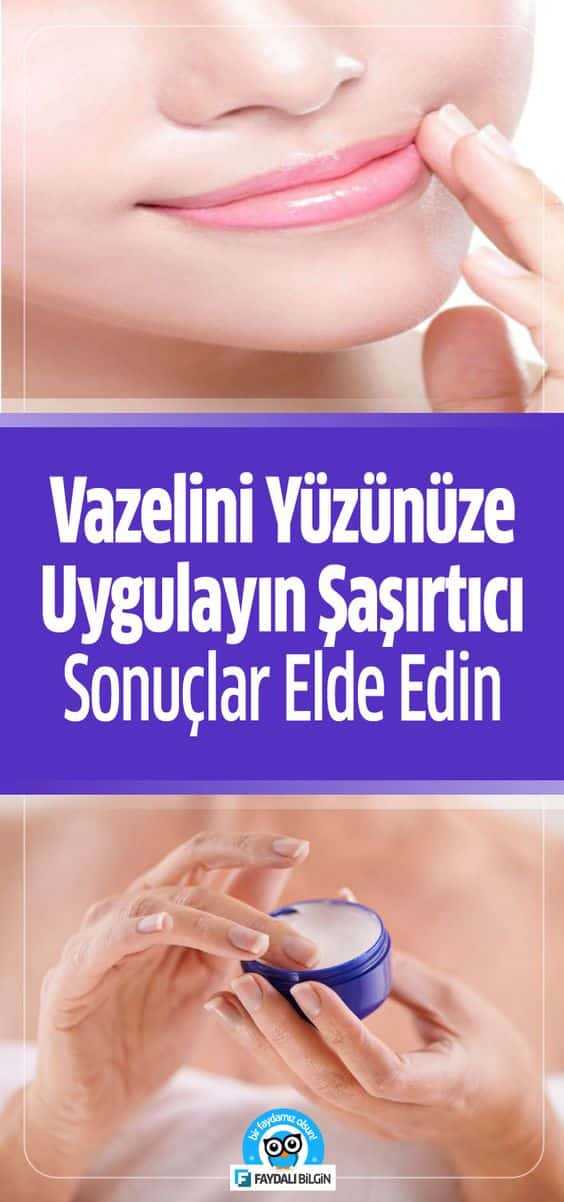 Kişisel bakım malzemelerinin üretiminde kullanılan vazelin, cilt bakım maddesi olarak da kullanılıyor. Vazelini Yüzüne Uygulayın ve Şaşırtıcı Sonuçlar Elde Edin. #vazelin #vaseline #ciltbakımı #bakım #güzellik #parlakcilt #kadın