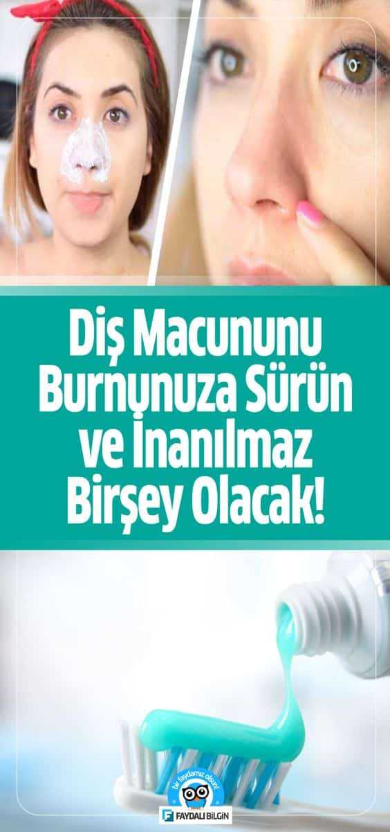 Diş Macununu Burnunuza Sürün ve İnanılmaz Birşey Olacak