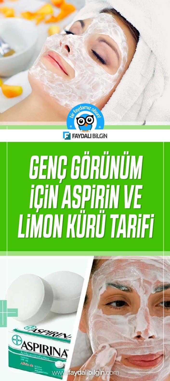 Genç görünmek istiyorsunuz! Ne denediyseniz başaramadınız mı? Bu gün sizlere genç görünmenin sırrını veriyoruz. Kağıdı ve kaleminizi hazırlayın; İşte Aspirin ve Limon Kürü!
