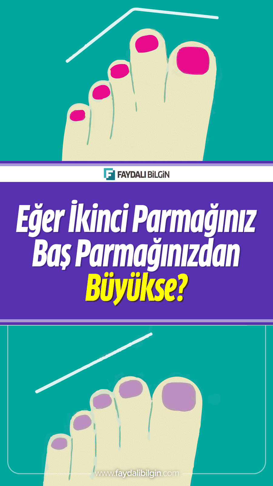 Eğer ikinci parmağınız baş parmağınızdan büyükse? Ayak parmaklarınızın kişiliğiniz hakkında birçok şey anlattığını biliyor musunuz? İşte ayak parmaklarına göre karakter analiziniz.