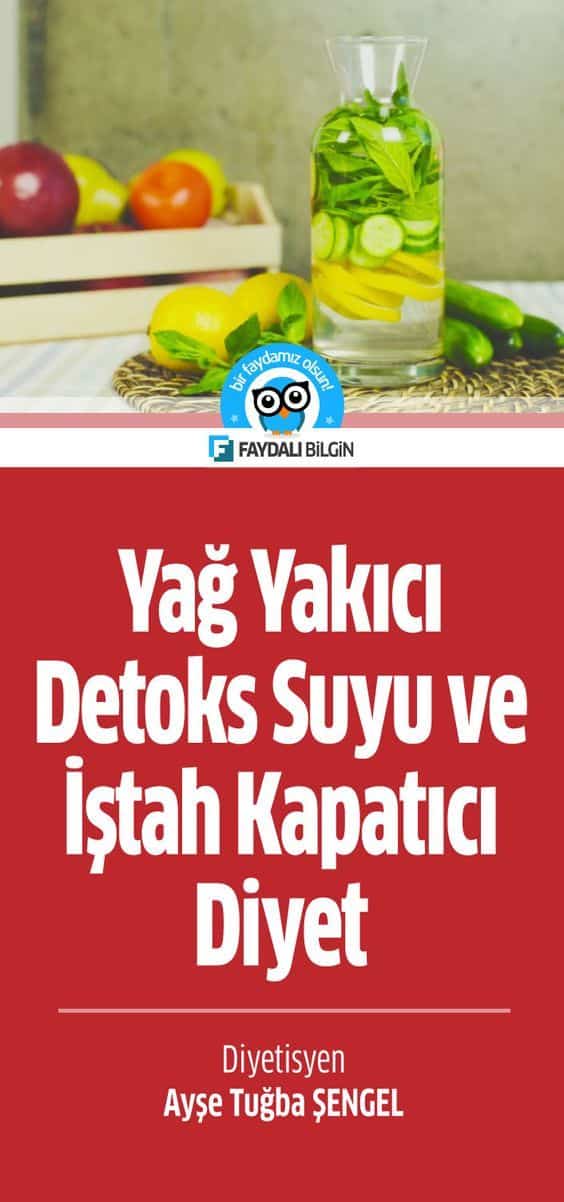 Yağ Yakıcı Detoks Suyu ve İştah Kapatıcı Diyet Tarifinin ayrıntılarını buradan da okuyabilirsiniz.