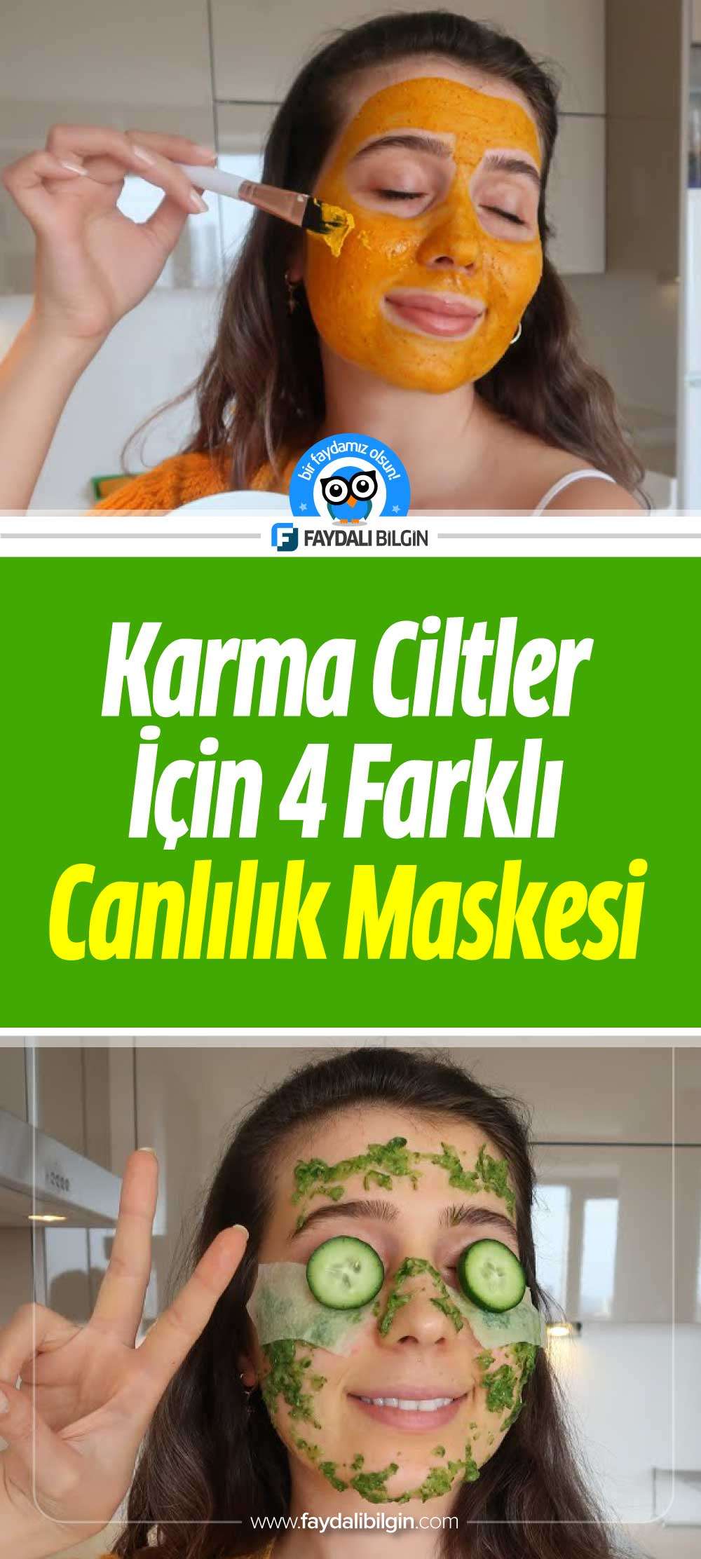 karma ciltler i̇çin 4 farklı canlılık maskesi