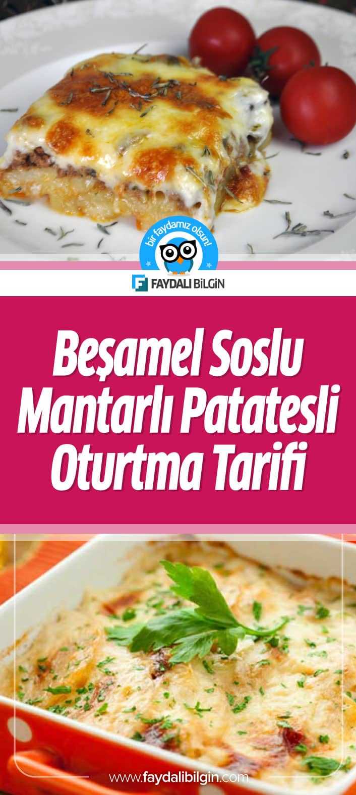 Nefis Yemek Tarifleri Kanalından Beşamel Soslu Mantarlı Patatesli Oturtma Tarifi. #beşamel #soslu #mantar #patates #oturtma #yemek #yemektarifi #tarif