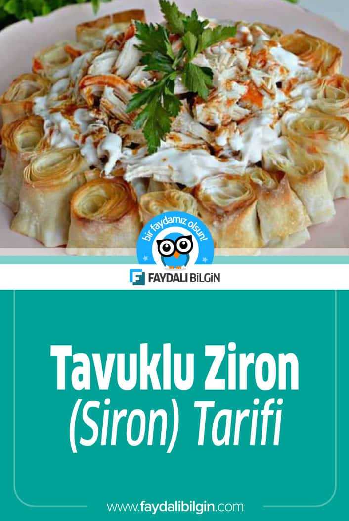 Tavuklu Ziron yada diğer adıyla Siron inanılmaz lezzetli bir yemek. Enfes lezzetiyle işte evinizde yapabileceğiniz Tavuklu Ziron tarifi.