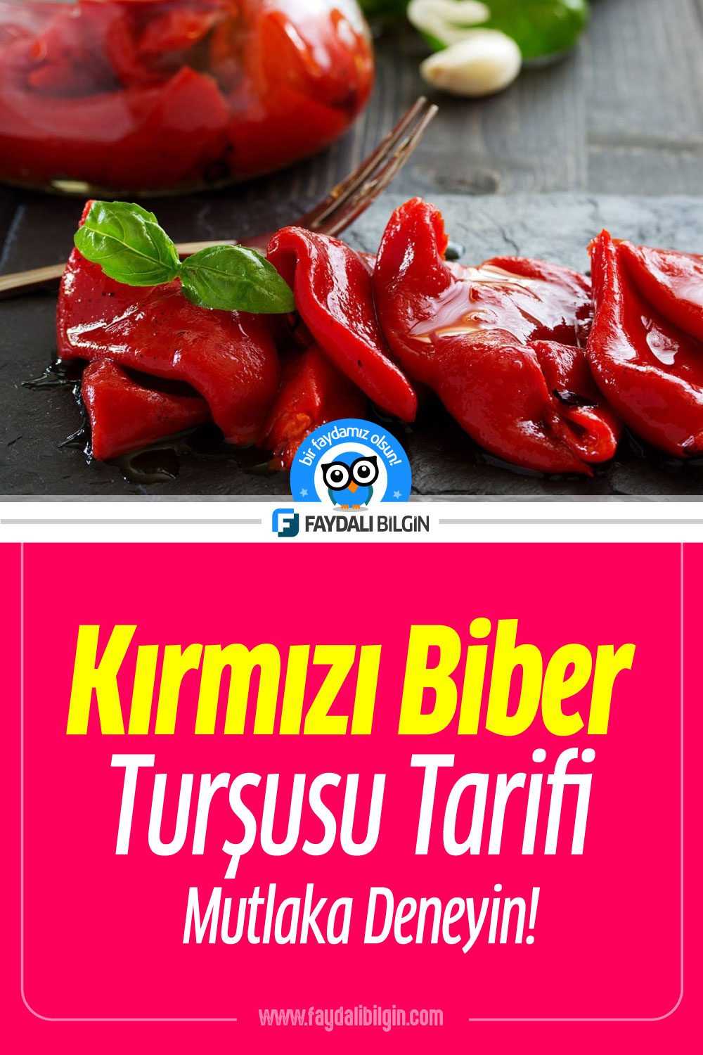 Yağlı Kırmızı Biber Turşusu Nasıl Yapılır?