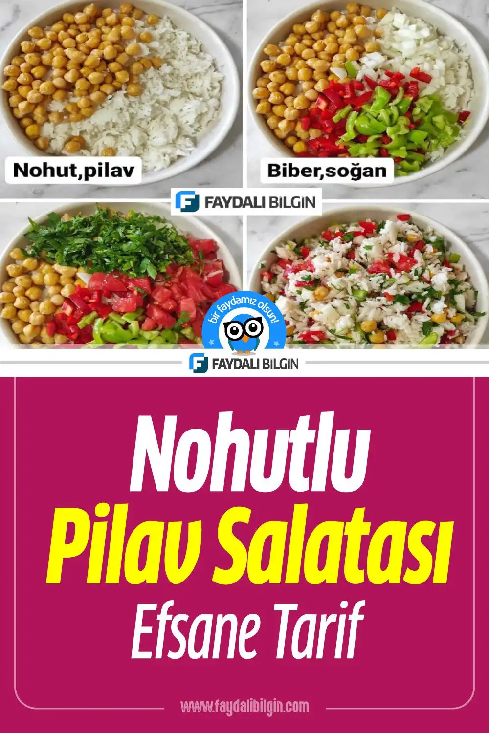 nohutlu pilav salatası tarifi