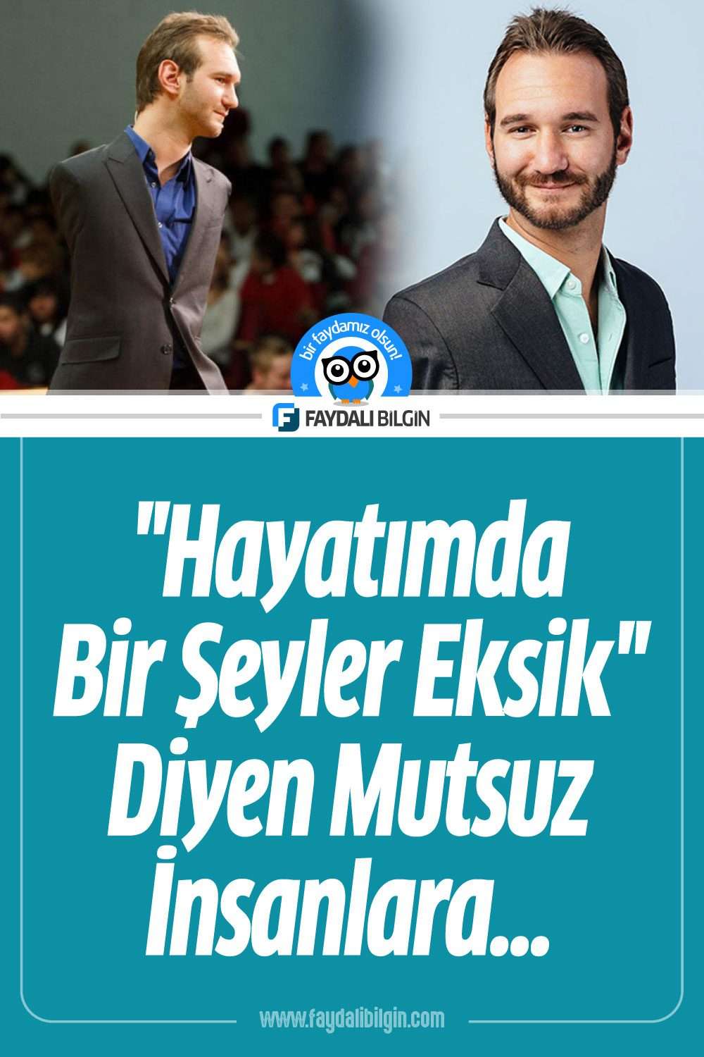 \'\'hayatımda bir şeyler eksik\'\' diyen mutsuz i̇nsanlara...