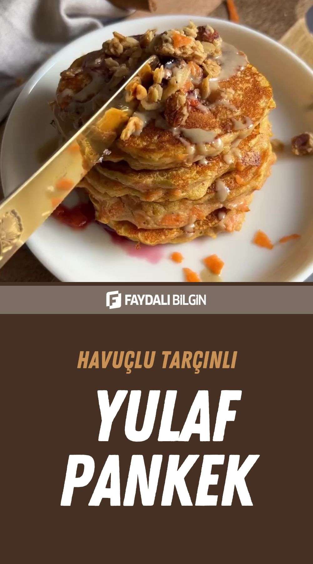havuçlu tarçınlı yulaf pankek