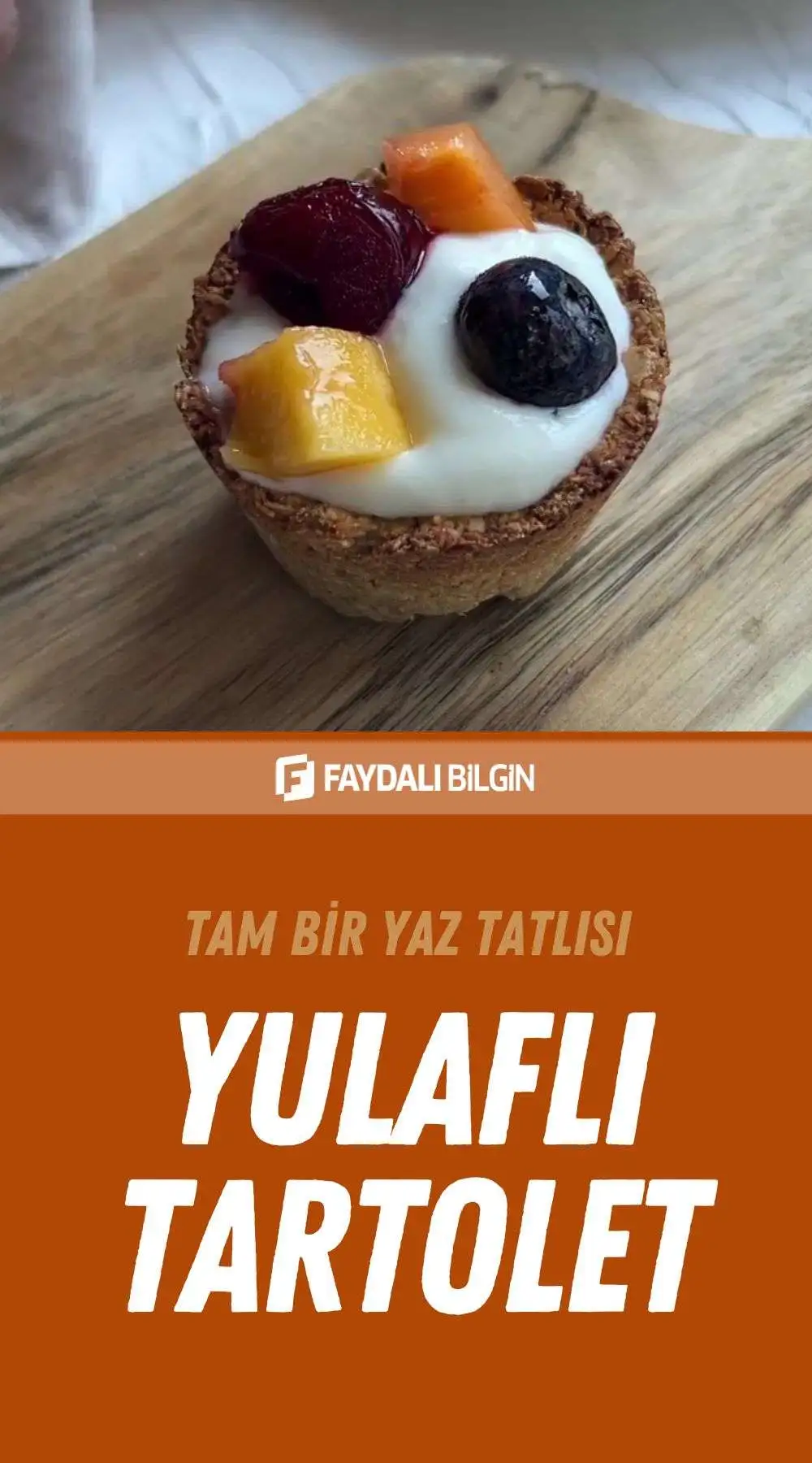 tam bir yaz tatlısı yulaflı tartolet