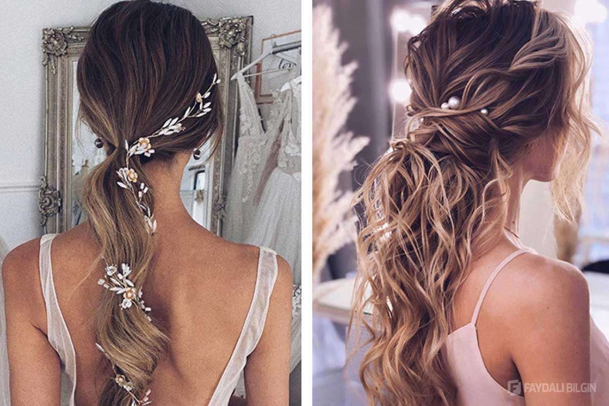 19 En Güzel At Kuyruğu Düğün Saç Modeli