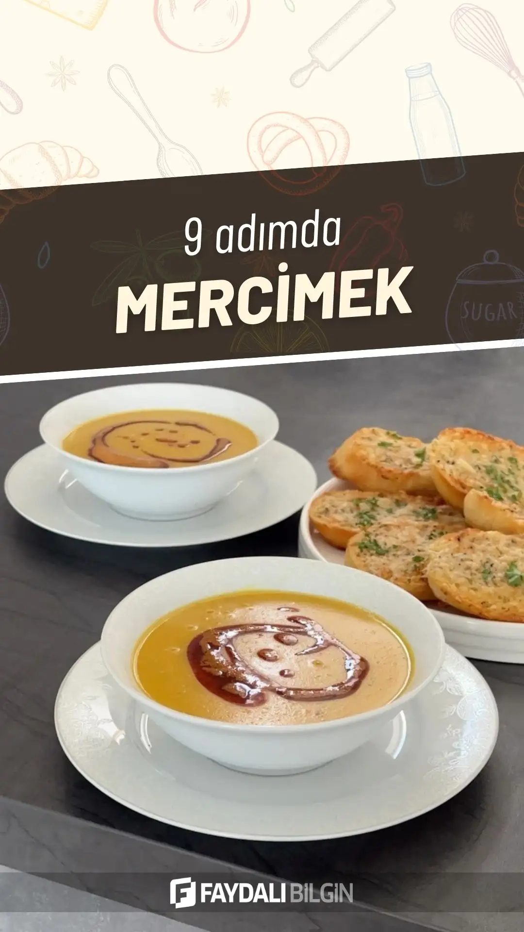 9 adımda mercimek çorbası