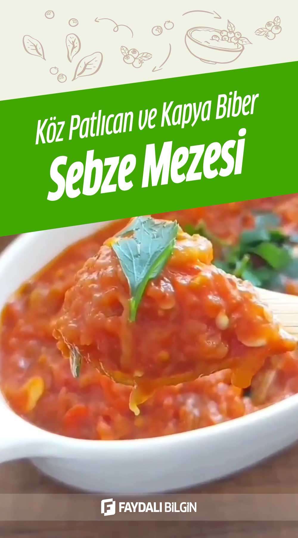 köz patlıcan ve kapya biber mezesi tarifi